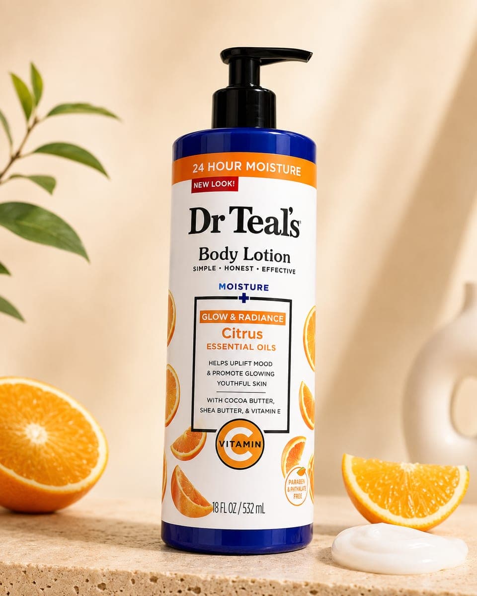 Dr Teal's Glow & Radiance Citrus Essential Oils Body Lotion