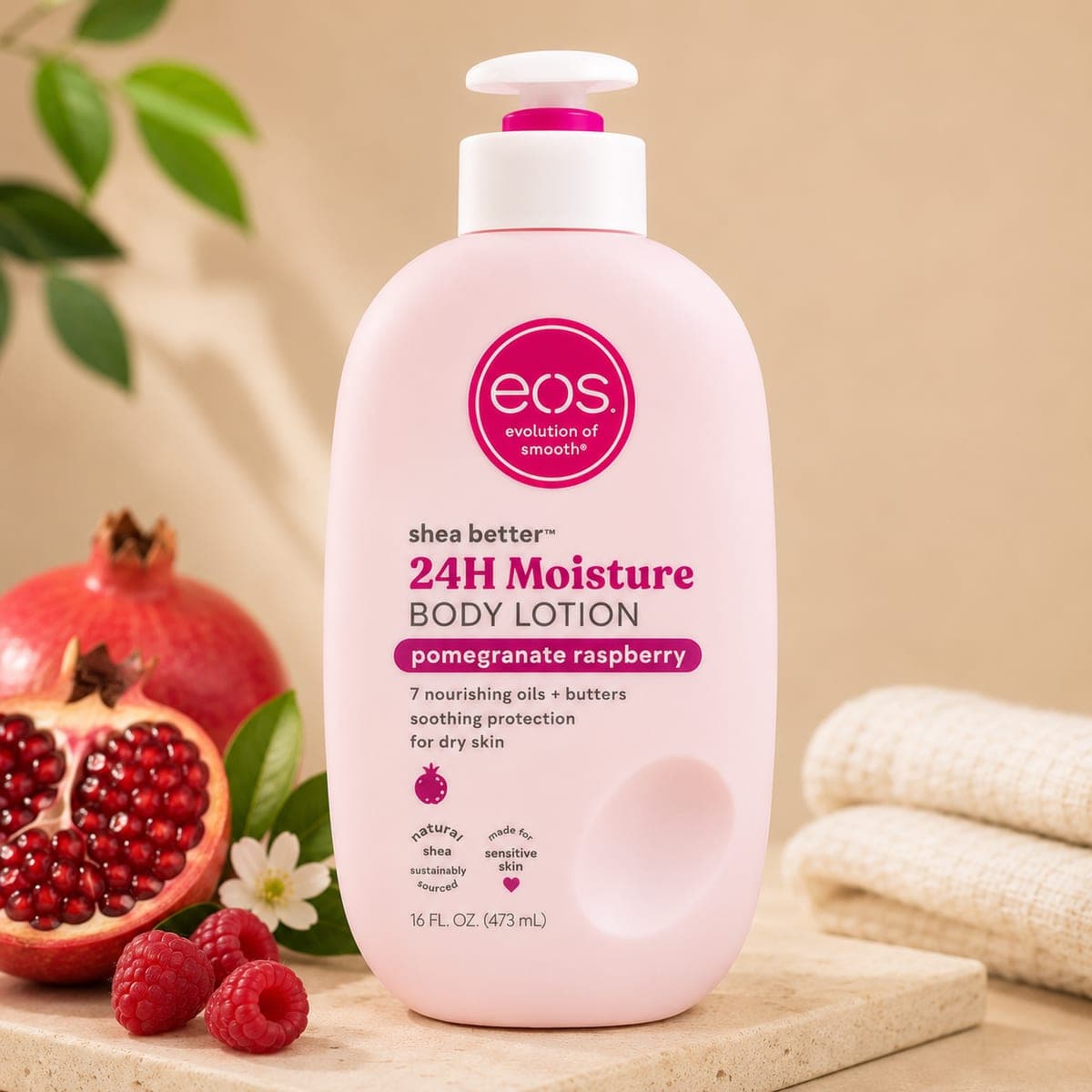 eos Shea Better 24H Moisture Body Lotion - Pomegranate Raspberry